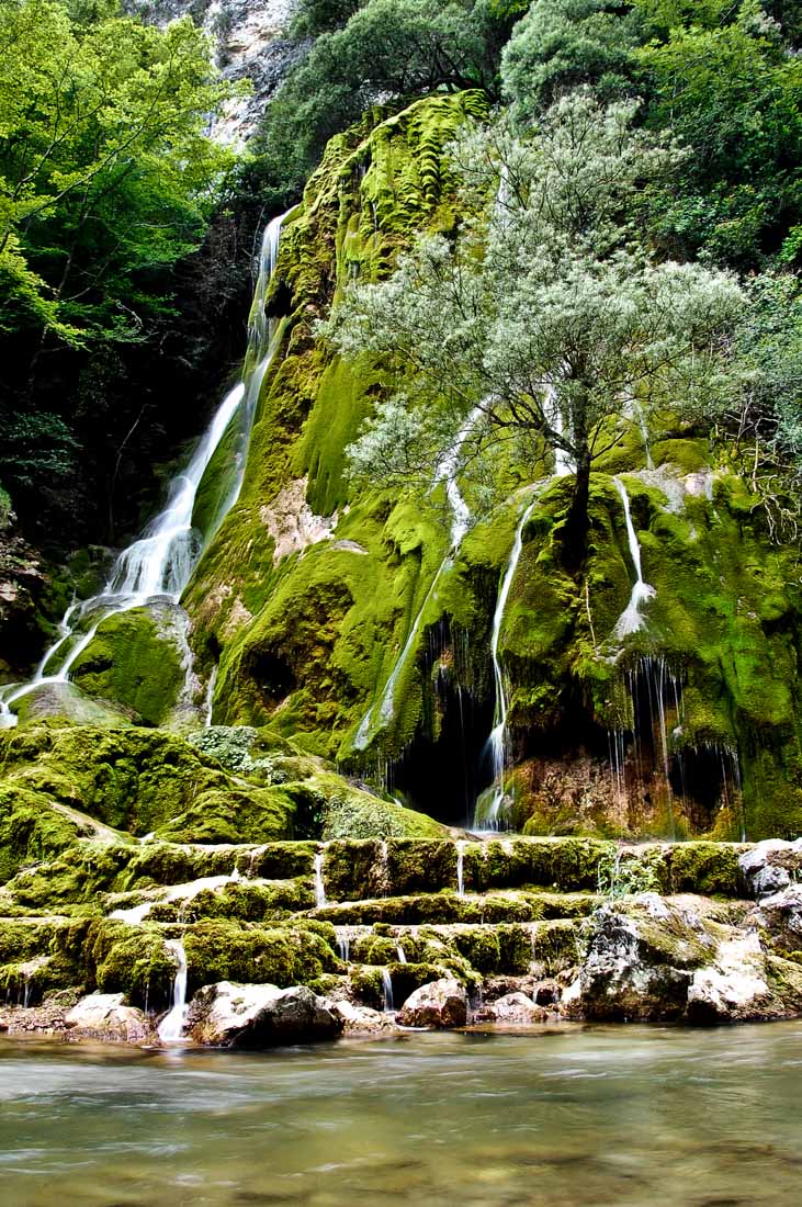 cascade waterfall verte fluide pose longue long exposure vercors isere france eau calme relax arbre mousse drome