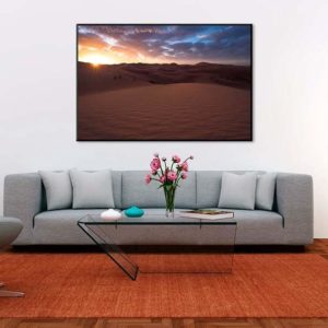 tirage impression print grand format photographie photographe paysage nature décoration art maroc desert merzouga lever de soleil dune sable morocco