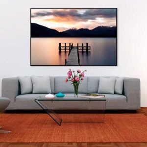 tirage impression print grand format photographie photographe paysage nature décoration art te anau lac lake reflet reflect mountain montagne nz new zealand nouvelle zelanade ponton