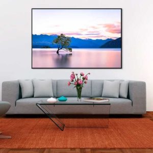 tirage impression print grand format photographie photographe paysage nature décoration art wanaka arbre lac lake nz new zealand nouvelle zélande reflet